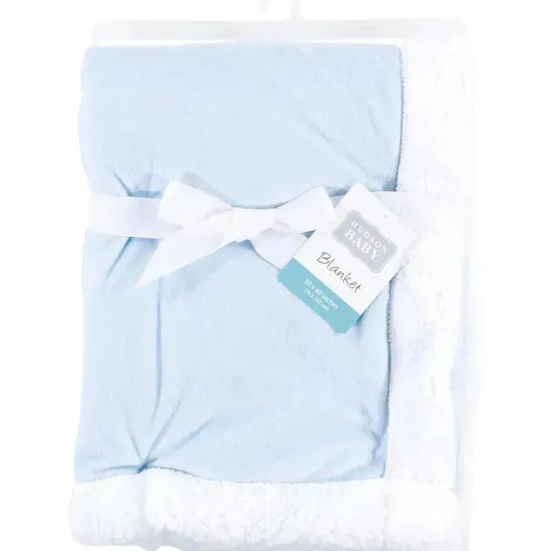 baby_vision__hudson_baby__SKUXU1MYwiy_0.webp Baby Vision - Hudson Baby unissex de pelúcia de vison e cobertor sherpa, azul claro branco Fashion