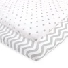 Baby Vision – Luvable Friends Lençol de brincar unissex para bebê, ponto chevron cinza Discount