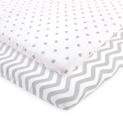 Baby Vision – Luvable Friends Lençol de brincar unissex para bebê, ponto chevron cinza Discount