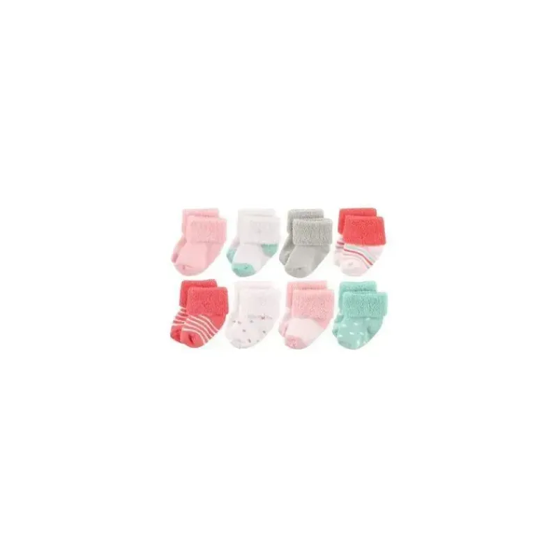 baby_vision__luvable_frie_SKUyXQcQkQc_0.webp Baby Vision - Luvable Friends Conjunto de meias unissex para bebês recém-nascidos e bebês, ponto coral, 0-6 meses, 8 unidades Best