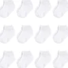 Baby Vision – Meias felpudas e recém-nascidas ricas em algodão para meninas, brancas, sem comparecimento, 6 a 12 meses, 12 unidades Clearance