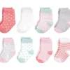 Baby Vision - Meias unissex de algodão orgânico para bebê tocadas pela natureza, coral menta, 0-6 meses, 8 unidades Sale