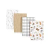 Baby Vision - Panos de arroto de flanela de algodão unissex Hudson Baby 4Pk, Woodland Clearance