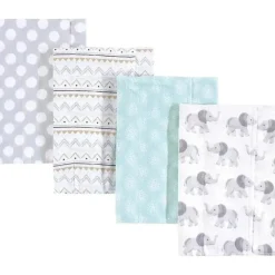 Baby Vision - Panos de flanela de algodão unissex para bebês Hudson Baby, elefante cinza Clearance