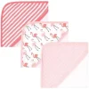 Baby Vision - 3Pk Hudson Baby Toalhas com capuz rico em algodão, Coral Flamingo Sale