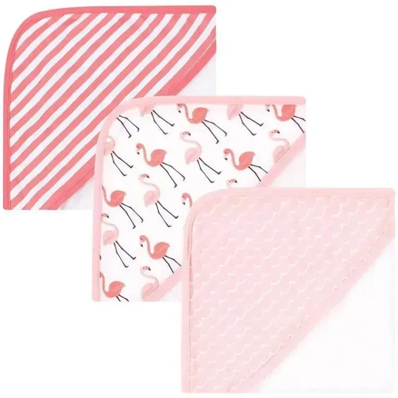 baby_vision__pk_hudson_ba_SKUmm42kptq_0.webp Baby Vision - 3Pk Hudson Baby Toalhas com capuz rico em algodão, Coral Flamingo Sale