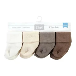 Baby Vision - Terry Socks 8Pk, Solid Beige/Brown Outlet