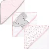 Baby Vision – Toalhas com capuz ricas em algodão unissex para bebê Hudson Baby, elefante fofo Clearance