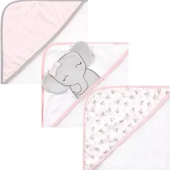 Baby Vision – Toalhas com capuz ricas em algodão unissex para bebê Hudson Baby, elefante fofo Clearance