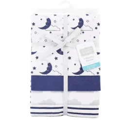 Baby Vision Luvable Friends 4Pk Flanela Recebendo Cobertor 30X30 Na Lua Discount