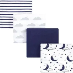 Baby Vision Luvable Friends 4Pk Flanela Recebendo Cobertor 30X30 Na Lua Discount