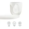 Babyark - Porta-copos branco casca de ovo, branco casca de ovo Best