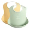 BabyBjorn - 2 unidades de babador para bebê em pó amarelo/verde pó Best