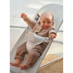 BabyBjorn - Bouncer Balance Soft Mesh, Prata/Branco Outlet