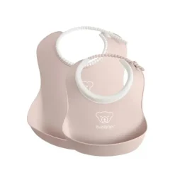 BabyBjorn - Conjunto de babadores de alimentação, pacote com 2, rosa pó Discount