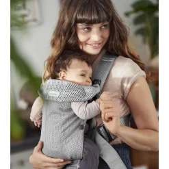 BabyBjorn - Porta-bebês malha 3D, cinza New