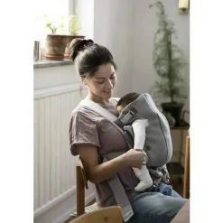 BabyBjorn - Porta-bebês Mini 3D Jersey, cinza claro Outlet