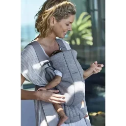 BabyBjorn - Porta-bebês Mini 3D Jersey, cinza claro Outlet