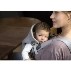 BabyBjorn - Porta-bebês Mini 3D Jersey, cinza claro Outlet