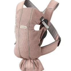 BabyBjorn - Porta-bebês Mini Malha 3D, Rosa Empoeirado Hot