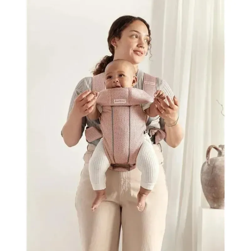 babybjorn__portabebs_mini_SKUCEBog5Li_6.webp BabyBjorn - Porta-bebês Mini Malha 3D, Rosa Empoeirado Hot