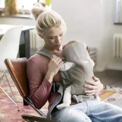 BabyBjorn - Porta-bebês Mini malha 3D, Cinza Bege Clearance