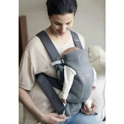 BabyBjorn - Porta-bebês Mini 3D Jersey, cinza escuro Best