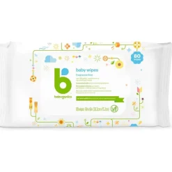 Babyganics - lenços umedecidos sem perfume 80 ct Fashion