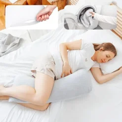Babymoov - Almofada de maternidade XXL B.Love, almofada corporal orgânica premium para gravidez, cinza Outlet