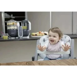Babymoov Duo Meal Station 5 em 1 Food Maker com panela a vapor, mistura e purê, cinza Hot