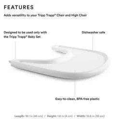 Stokke Bandeja , Branca - Compatível com o ® Baby Set da V2 em diante Fashion