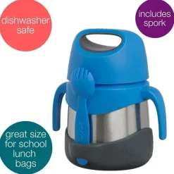 BBox B.box - Frasco de comida isolado em ardósia azul com garfo Outlet