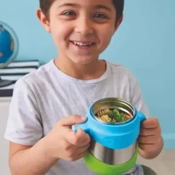 BBox B.box - Frasco de comida isolado em ardósia azul com garfo Outlet
