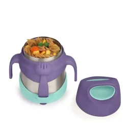 BBox B.box - Frasco de comida isolado pop lilás com garfo Fashion