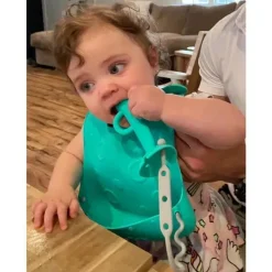 Busy Baby bebê ocupado - babador com tirante com tirante | Hortelã Clearance