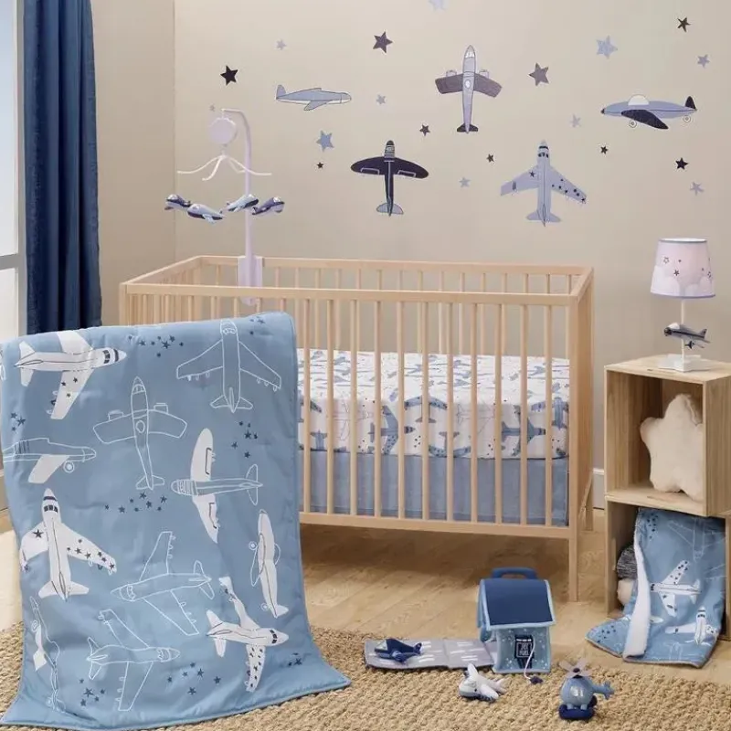 bedtime_originals__conjun_SKU6yz409jD_0.webp Lambs u0026 Ivy Bedtime Originals - Conjunto de cama de 3 peças Little Aviator Outlet