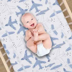Lambs u0026 Ivy Bedtime Originals - Conjunto de cama de 3 peças Little Aviator Outlet