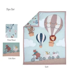 Lambs u0026 Ivy Bedtime Originals - 3Pk Up Up And Away Conjunto de Cama New