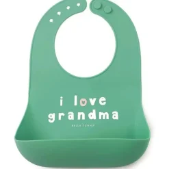 Bella Tunno - babador Wonder, babador de silicone para bebê, sem BPA tóxico, eu amo a vovó Online