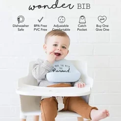 Bella Tunno - babador Wonder, babador de silicone para bebê, sem BPA tóxico, eu amo a vovó Online