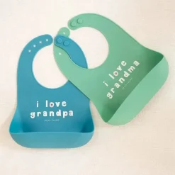 Bella Tunno - babador Wonder, babador de silicone para bebê, sem BPA tóxico, eu amo o vovô Clearance