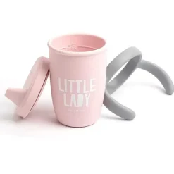 Bella Tunno - Copo com Canudinho Little Lady Happy, Rosa Claro Fashion