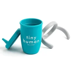 Bella Tunno - Minúsculo copo humano feliz com canudinho, azul Discount