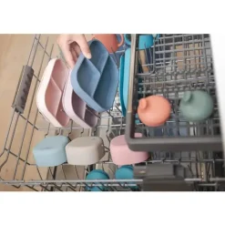 Bella Tunno - pacote Little Bites, conjunto de alimentação para bebês, 100% silicone de qualidade alimentar, castelo de confete Sale