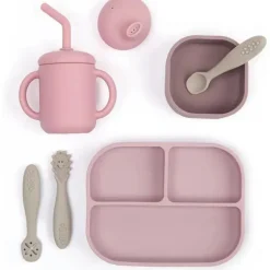 Bella Tunno - pacote Little Bites, conjunto de alimentação para bebês, silicone 100% de qualidade alimentar, Magic Meadow Online