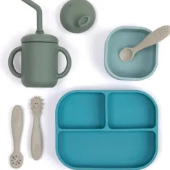Bella Tunno - pacote Little Bites, conjunto de alimentação para bebês, 100% silicone de qualidade alimentar, mundo subaquático Online