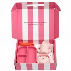 Bella Tunno - pacote Little Bites, conjunto de alimentação para bebês, 100% silicone de qualidade alimentar, festa no jardim New