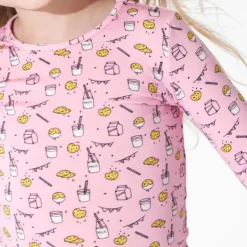 Bellabu Bear - Milk And Cookies Pink Kids Bamboo Pajamas, 18-24M Hot