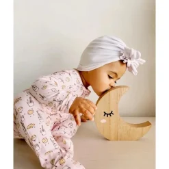 Bellabu Bear - Pijama infantil de bambu rosa Milk And Cookies Clearance