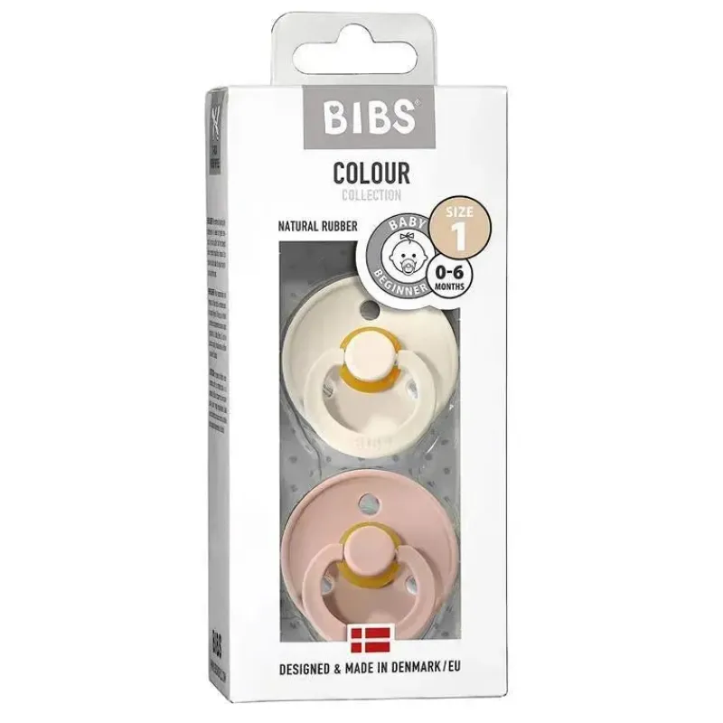 bibs___unidades_de_chupet_SKURlINgXpl_1.webp Bibs - 2 unidades de chupeta de bebê de borracha natural blush/marfim, 0/6M Best